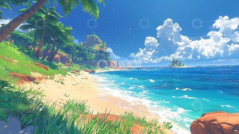 高清大图下载【趣麦麦图】热带海滩风景