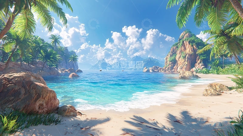 高清大图下载【趣麦麦图】热带海滩风景