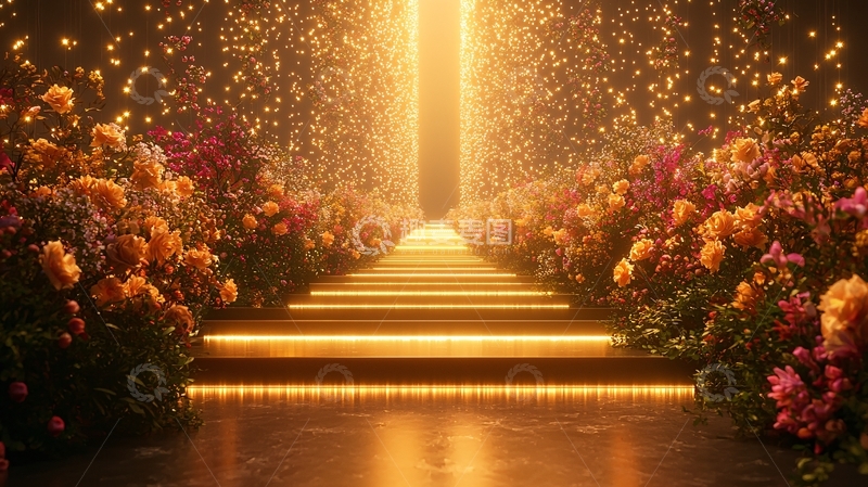 高清大图下载【趣麦麦图】金色花路