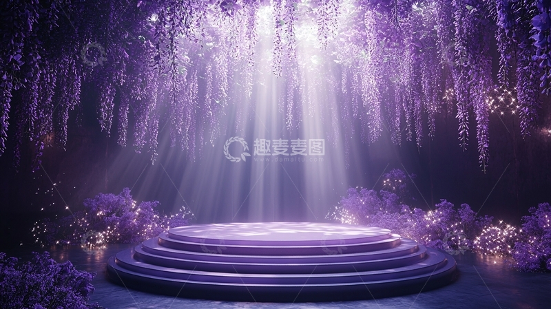 高清大图下载【趣麦麦图】紫色梦幻舞台