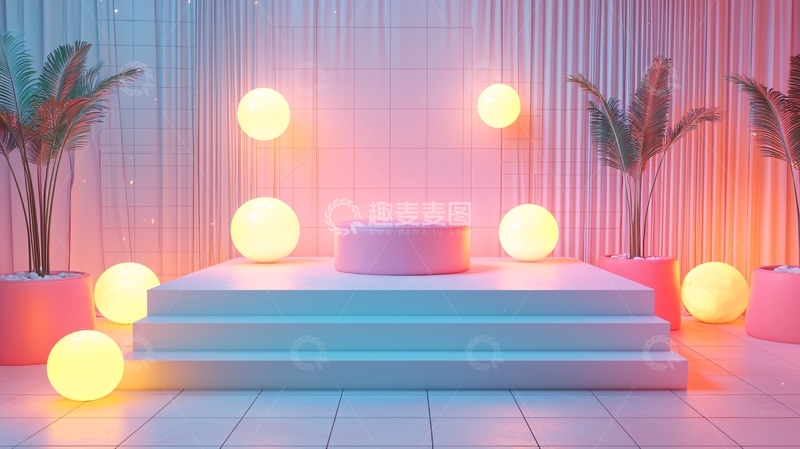 高清大图下载【趣麦麦图】粉色系梦幻舞台