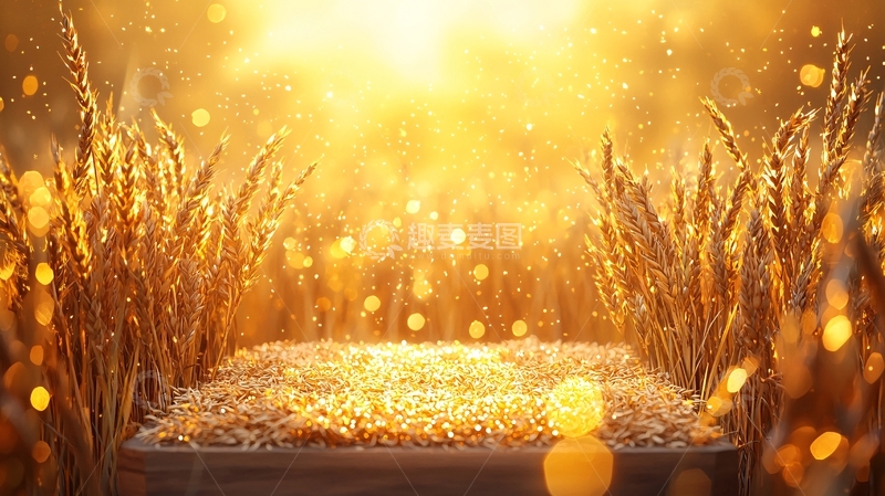 高清大图下载【趣麦麦图】金黄麦穗背景
