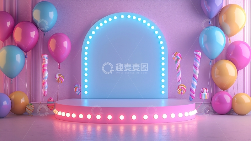 高清大图下载【趣麦麦图】粉色系梦幻背景