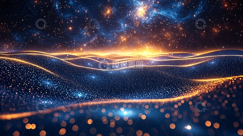 高清大图下载【趣麦麦图】梦幻星河光波