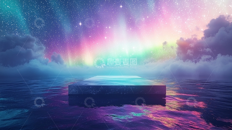 高清大图下载【趣麦麦图】极光梦幻舞台