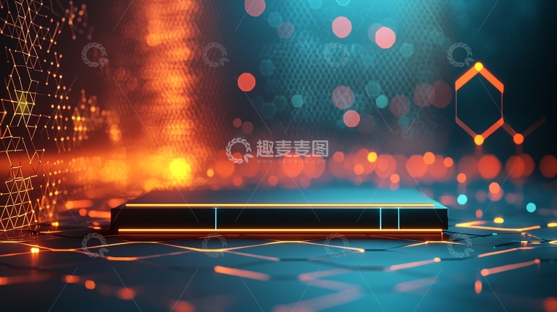 高清大图下载【趣麦麦图】-炫酷科技感产品展示台