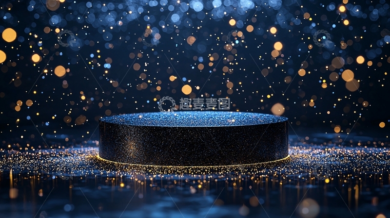 高清大图下载【趣麦麦图】蓝色炫光圆形底座