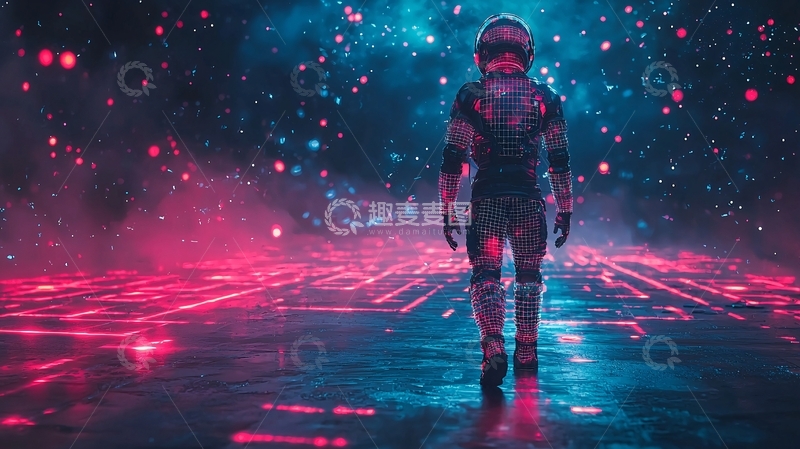 高清大图下载【趣麦麦图】宇宙空间站宇航员