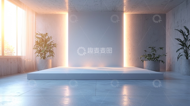 高清大图下载【趣麦麦图】极简风格室内展示空间