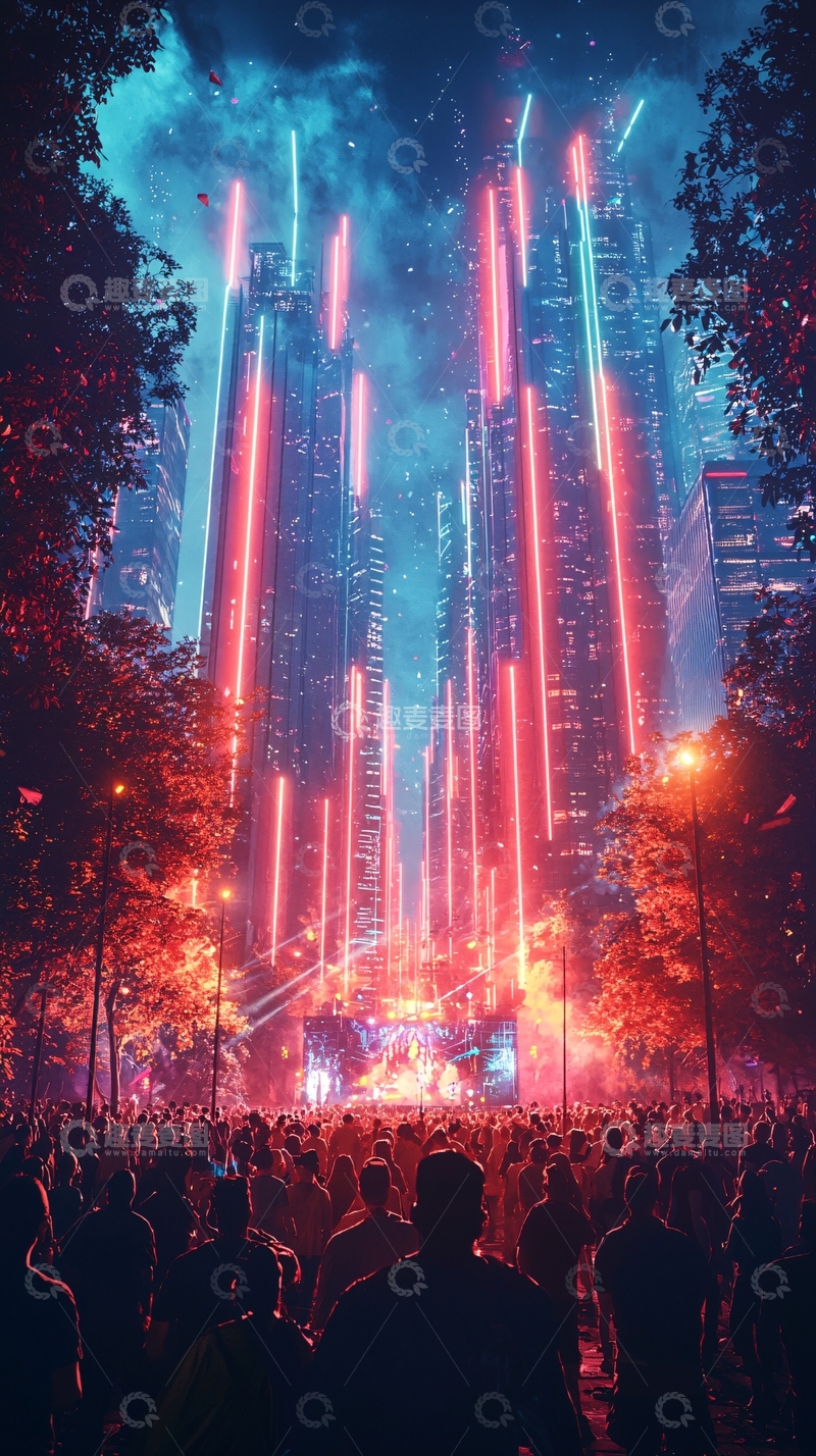 高清大图下载【趣麦麦图】未来都市夜景364