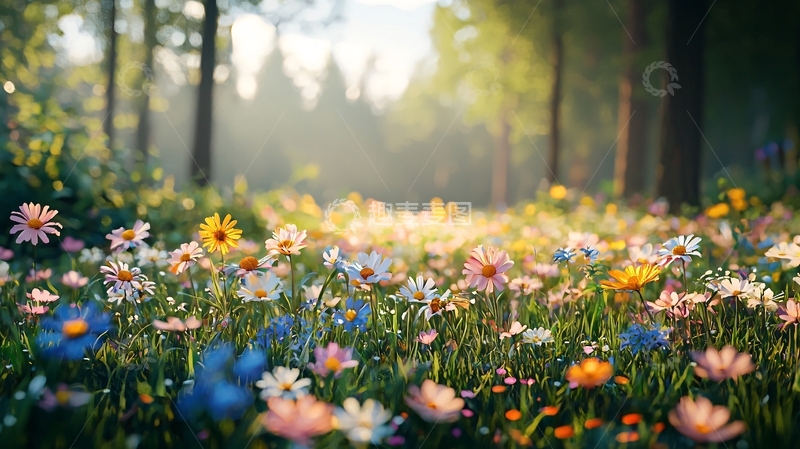 高清大图下载【趣麦麦图】森林花海