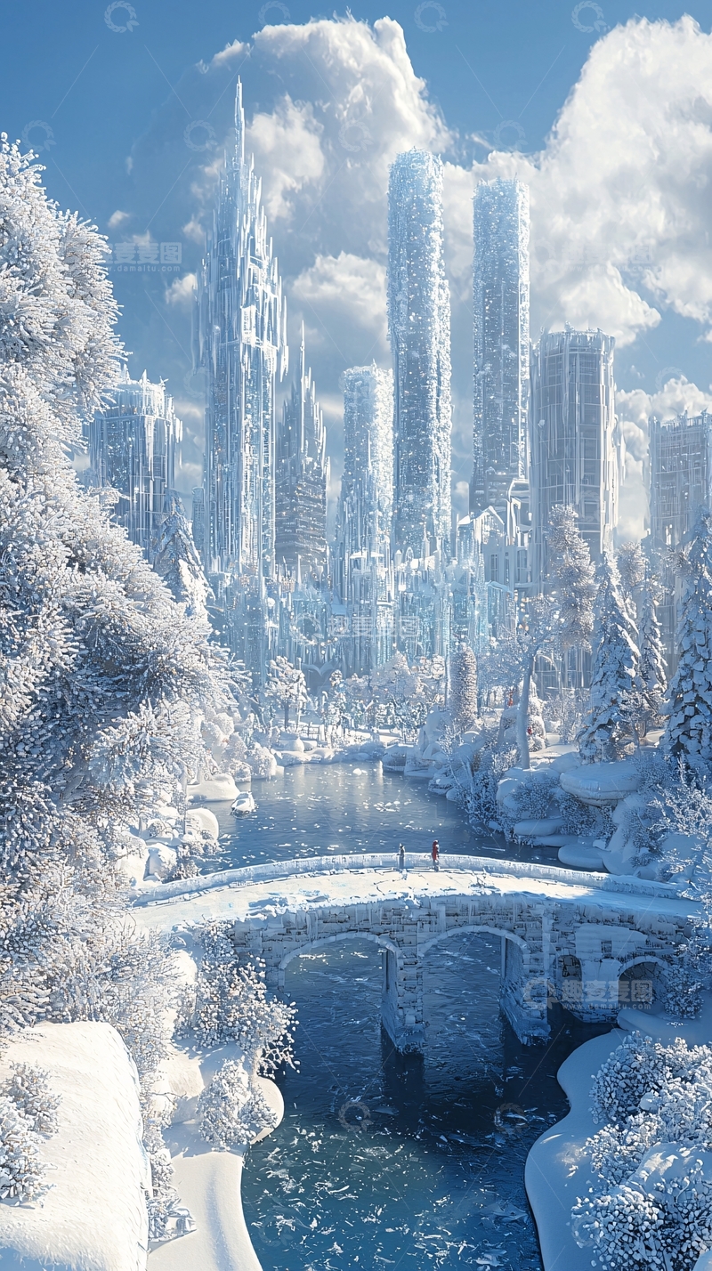 高清大图下载【趣麦麦图】冰雪奇缘般梦幻冰城
