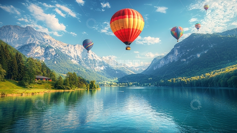 高清大图下载【趣麦麦图】热气球