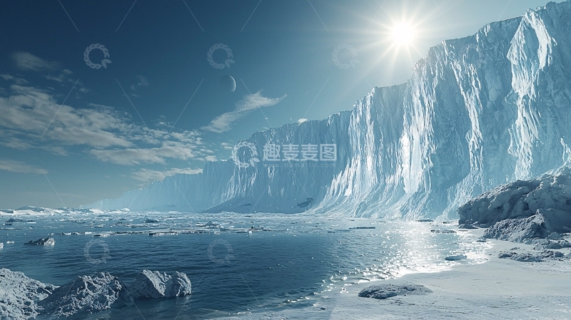高清大图下载【趣麦麦图】极地冰川壮丽景色