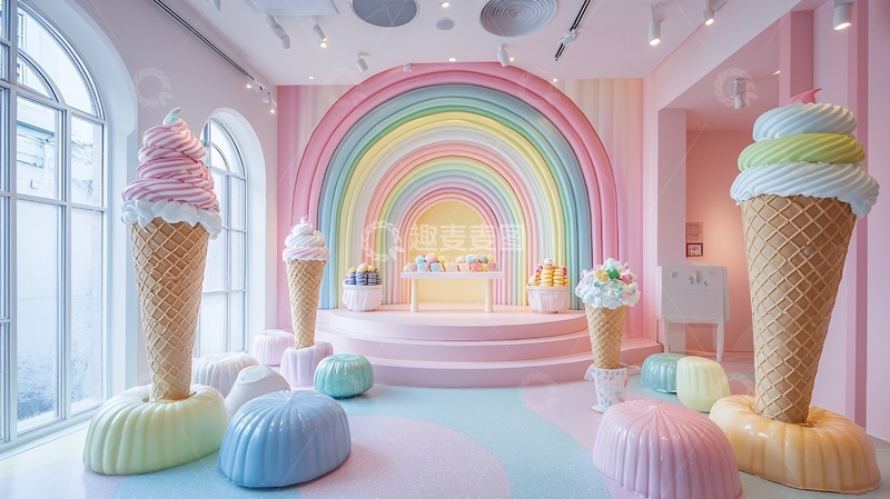 高清大图下载【趣麦麦图】粉色系甜品梦幻空间