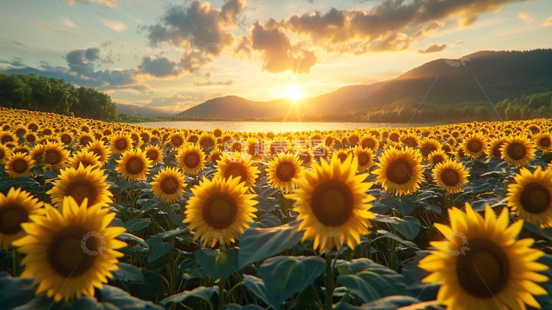 高清大图下载【趣麦麦图】向日葵田