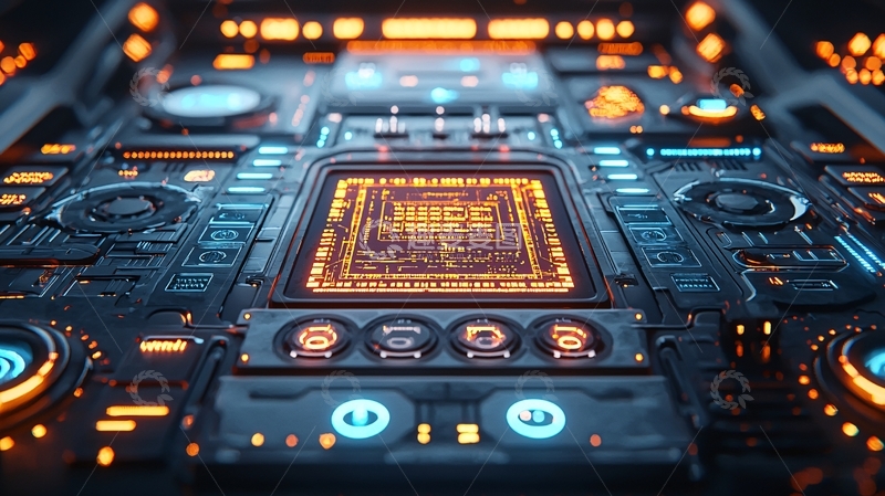 高清大图下载【趣麦麦图】-未来科技感控制面板