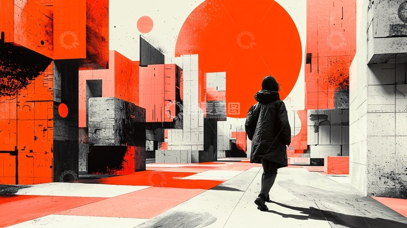 高清大图下载【趣麦麦图】抽象城市