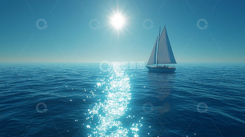 高清大图下载【趣麦麦图】航行中的帆船