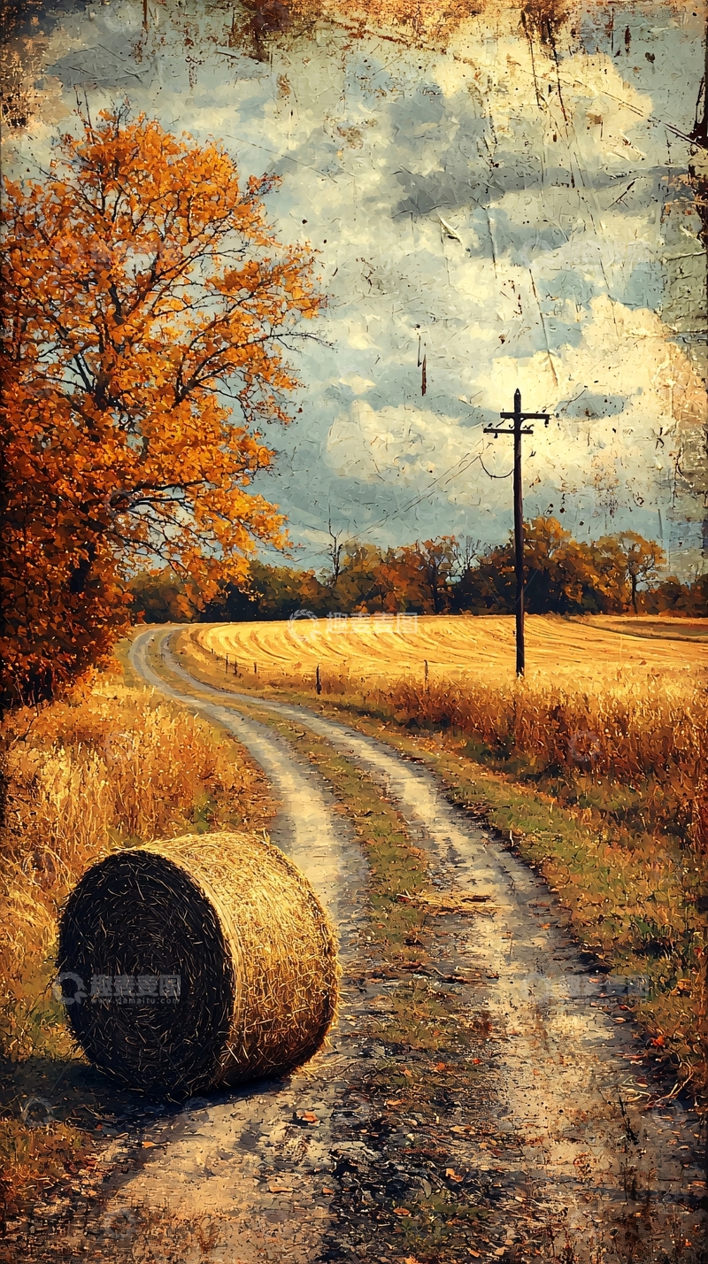 高清大图下载【趣麦麦图】秋日田园乡间小路