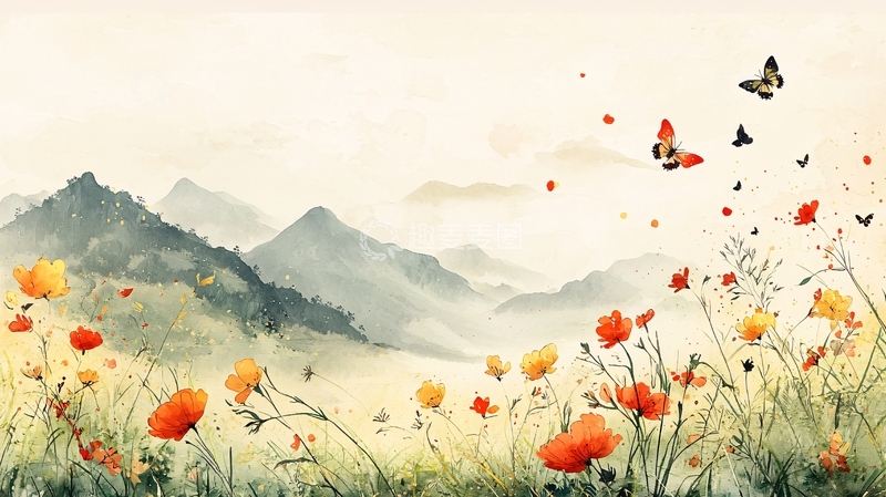 高清大图下载【趣麦麦图】水彩画