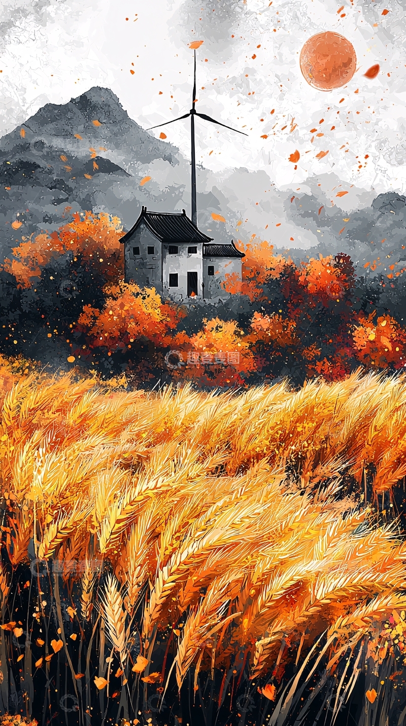 高清大图下载【趣麦麦图】秋日田园风光68