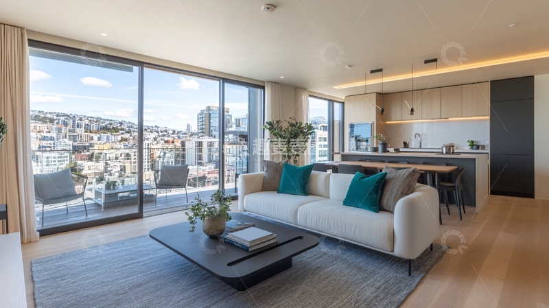 高清大图下载【趣麦麦图】现代简约风格公寓客厅