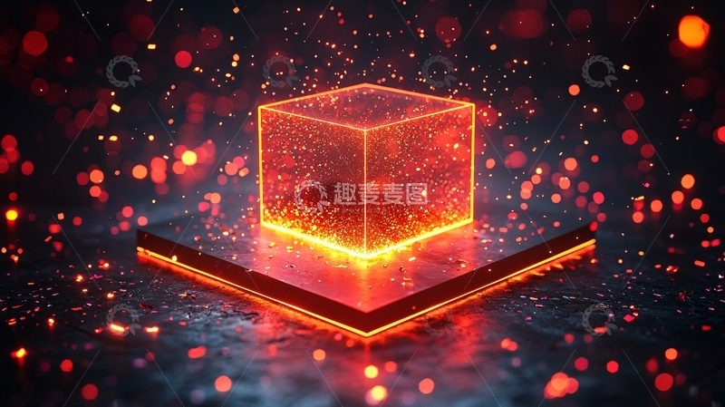 高清大图下载【趣麦麦图】燃烧的立方体