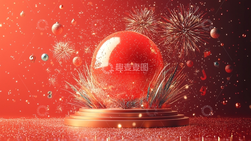 高清大图下载【趣麦麦图】红色水晶球