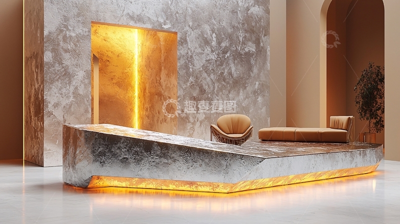 高清大图下载【趣麦麦图】现代化大理石前台