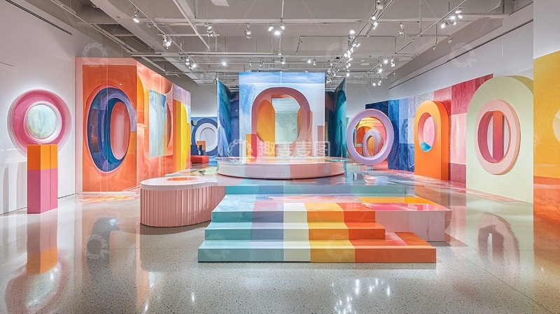 高清大图下载【趣麦麦图】彩色艺术装置