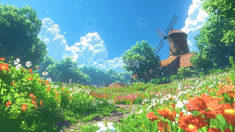 高清大图下载【趣麦麦图】阳光明媚田园风光