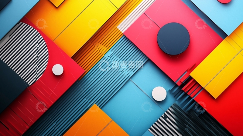 高清大图下载【趣麦麦图】抽象几何背景