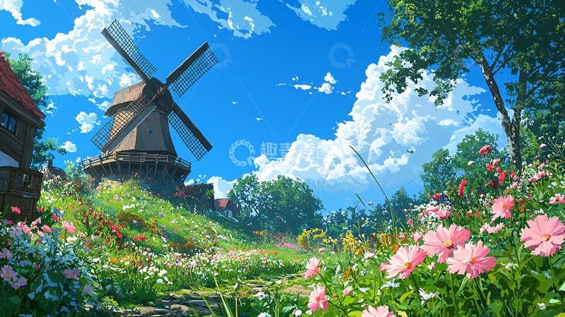 高清大图下载【趣麦麦图】阳光明媚的田园风光