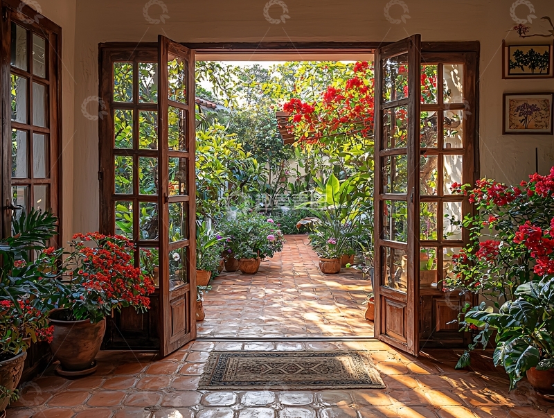 高清大图下载【趣麦麦图】花园庭院景色