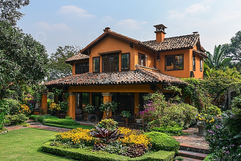 高清大图下载【趣麦麦图】橙色别墅