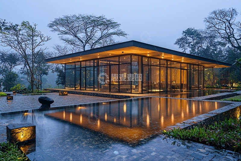 高清大图下载【趣麦麦图】现代简约玻璃建筑