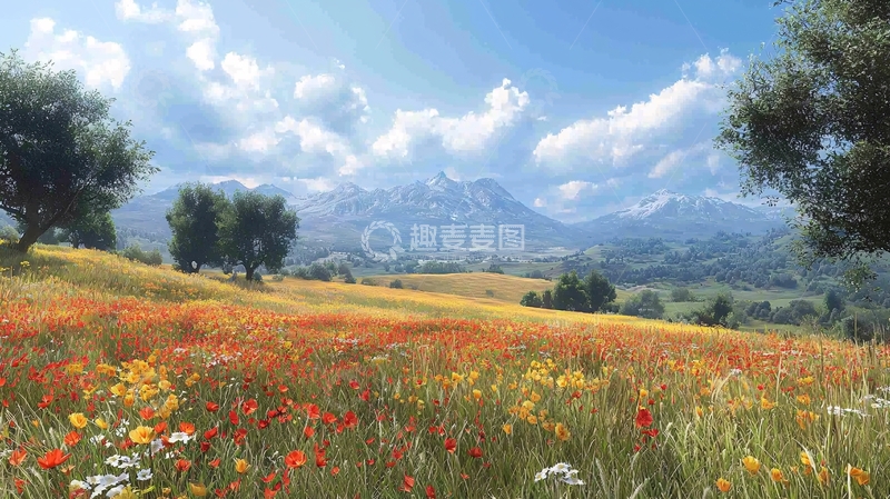 高清大图下载【趣麦麦图】阳光下的田园风光