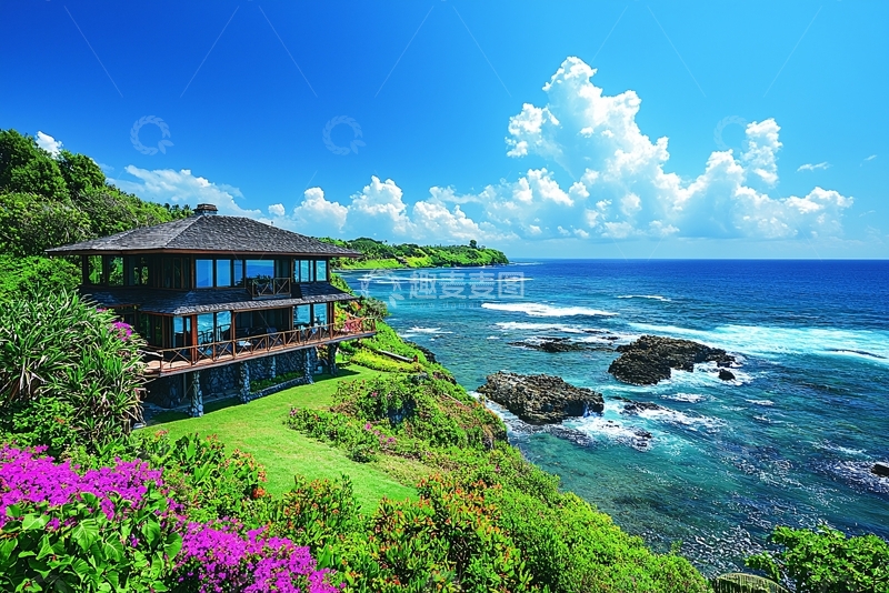 高清大图下载【趣麦麦图】海边别墅