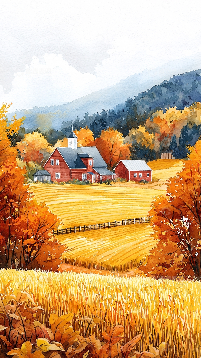 高清大图下载【趣麦麦图】秋日农场风景