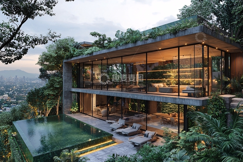 高清大图下载【趣麦麦图】山林别墅