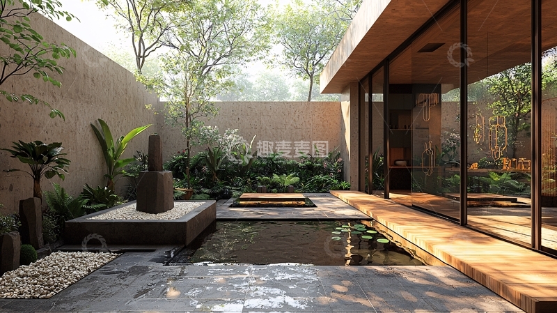 高清大图下载【趣麦麦图】现代简约庭院设计