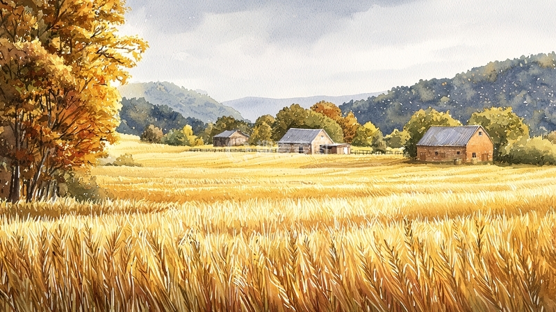 高清大图下载【趣麦麦图】秋日田园风光70