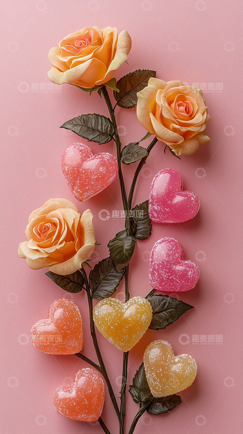 高清大图下载【趣麦麦图】粉色背景