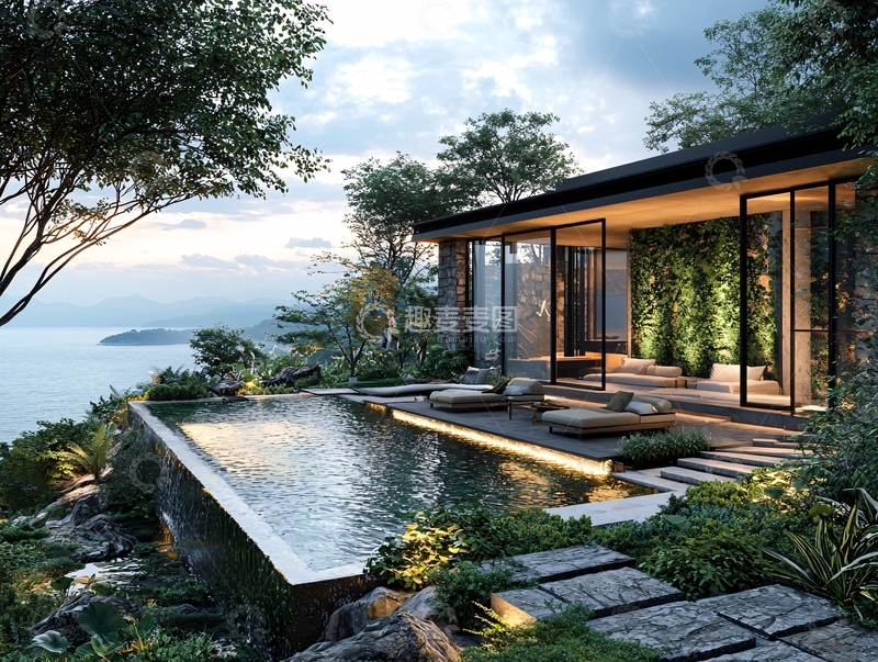 高清大图下载【趣麦麦图】山顶别墅