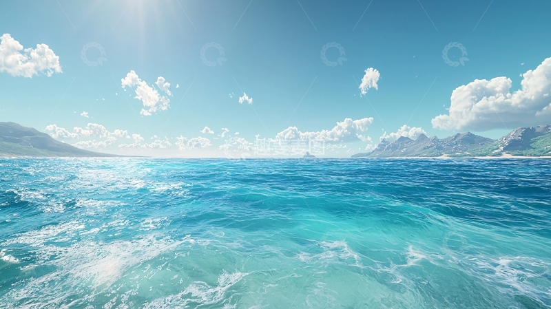 高清大图下载【趣麦麦图】阳光明媚大海景色