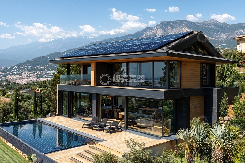 高清大图下载【趣麦麦图】山景泳池别墅