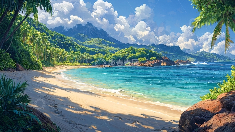 高清大图下载【趣麦麦图】热带海滩风景