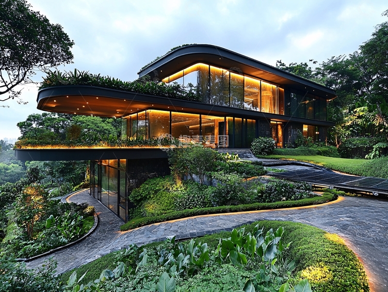 高清大图下载【趣麦麦图】现代简约别墅76