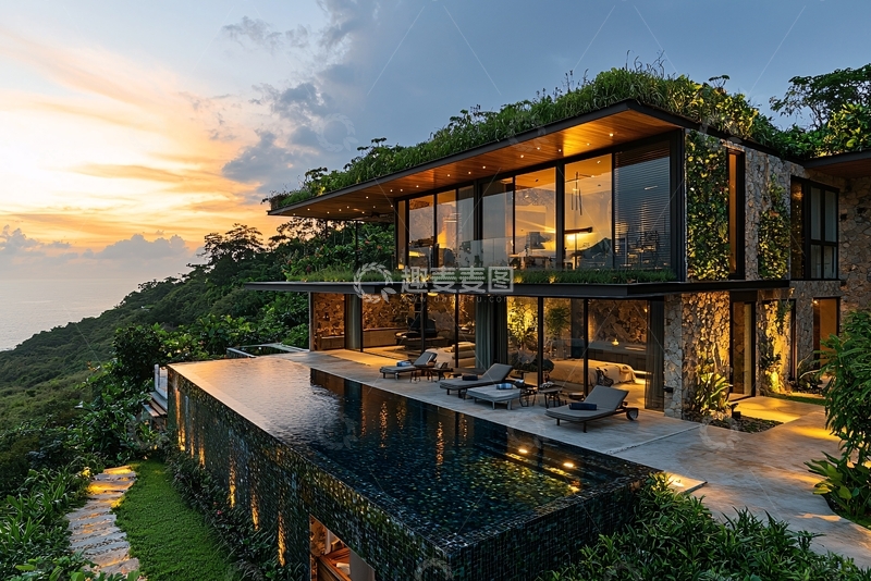 高清大图下载【趣麦麦图】山顶别墅
